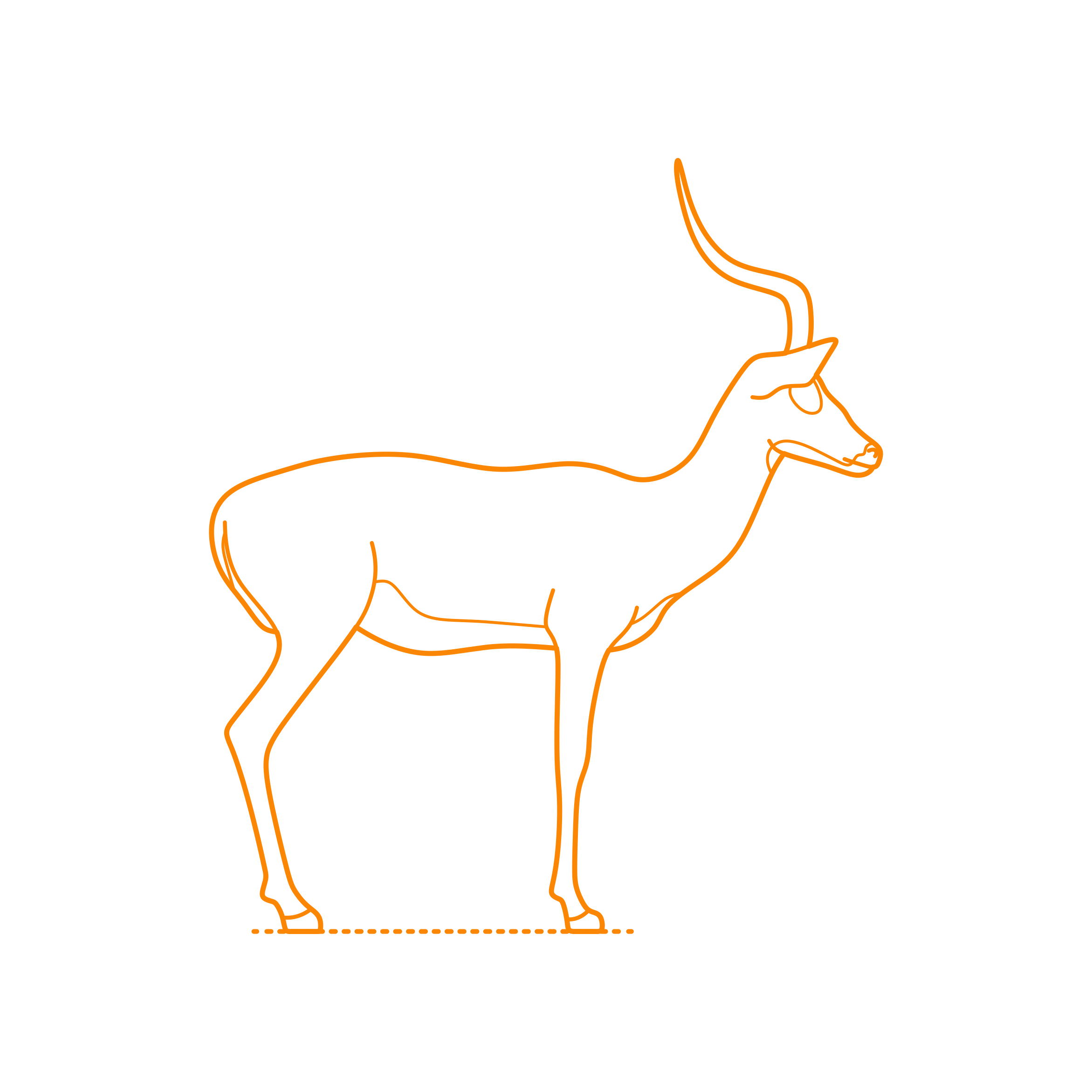 Animals Antelopes Kob Line Art Illustration Svg Free Vectors